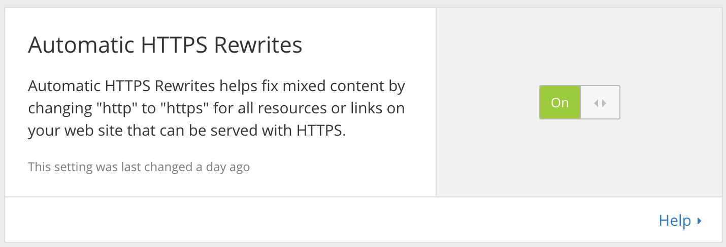 Auto-rewrite to HTTPS